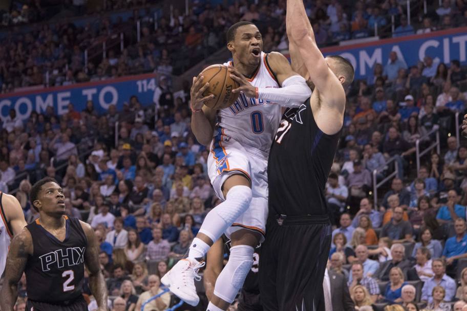 Spettacolo ad Oklahoma city: Westbrook fa il record. AFP